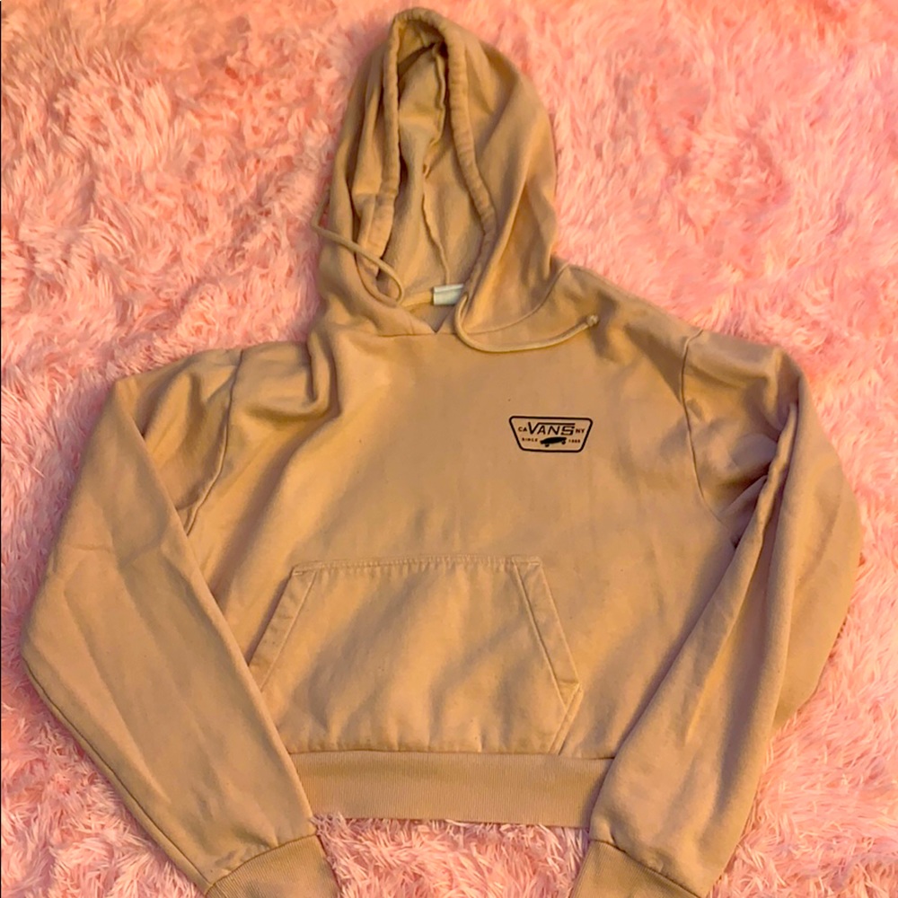 pink vans cropped hoodie
